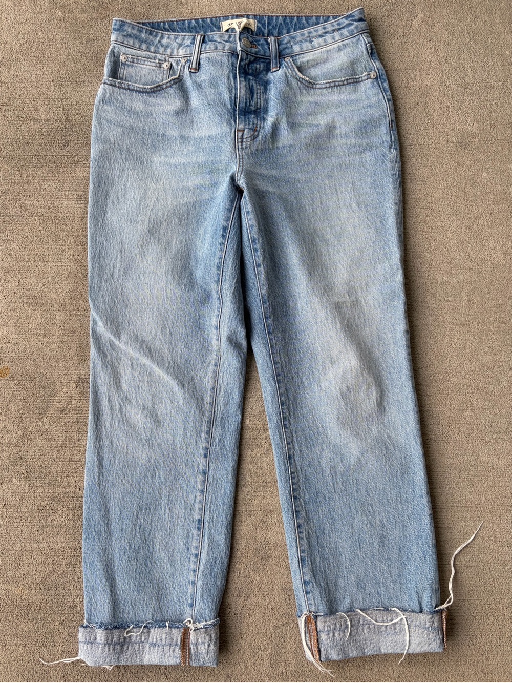 Madewell the curvy mid rise 90s straight leg denim jeans stretchy 29/8 high rise - Picture 3 of 5